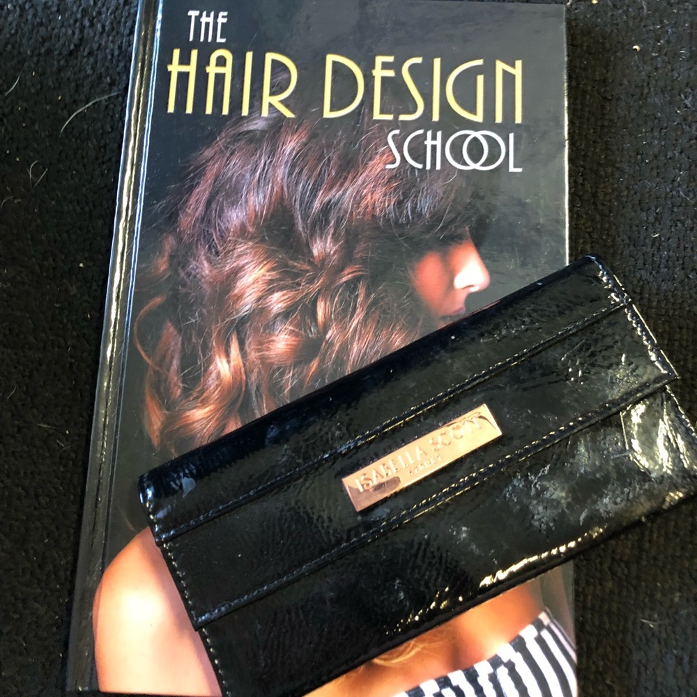 Hair design book with eye brush bag